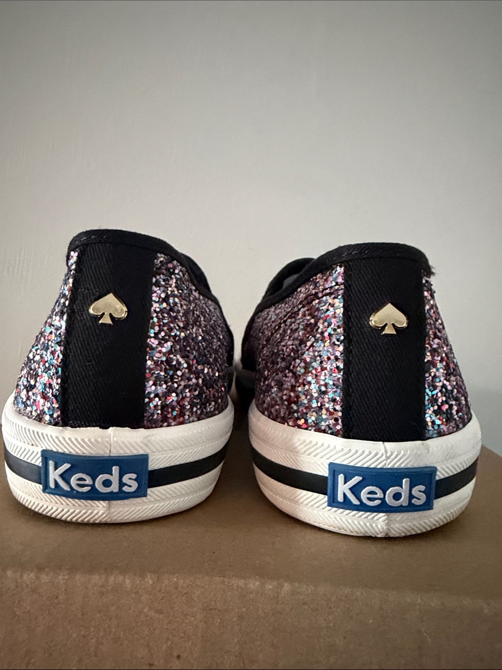 KEDS x KATE SPADE Double Decker Multicolor Glitter Slip On Sneakers Size 9 Women - Picture 4 of 15